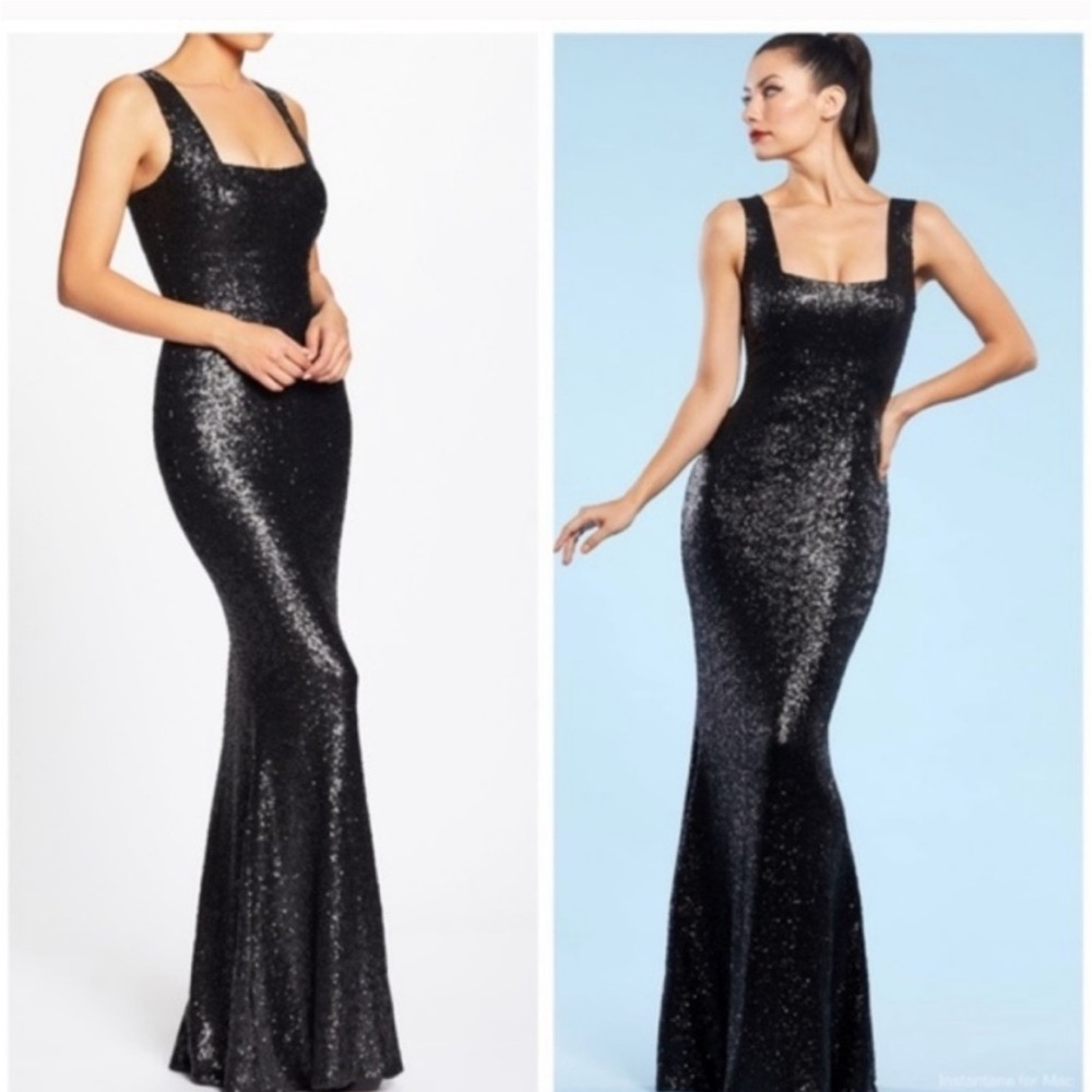 Dress the Population black sequin dress